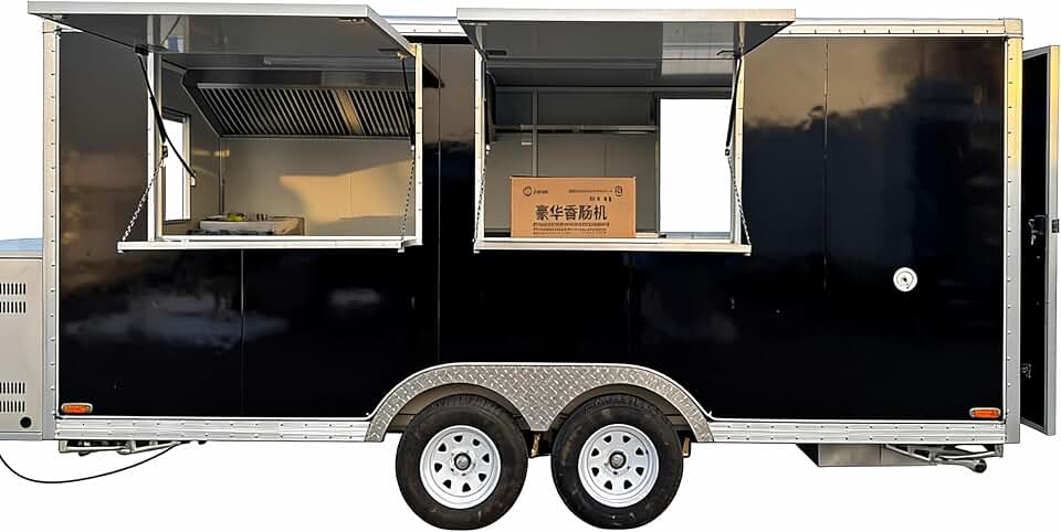 Commercial Mobile Food Truck - Fully Equipped Customized Kitchen with Coffee Bar, Pizza Oven & Freezer | Food Trailer for Sale
