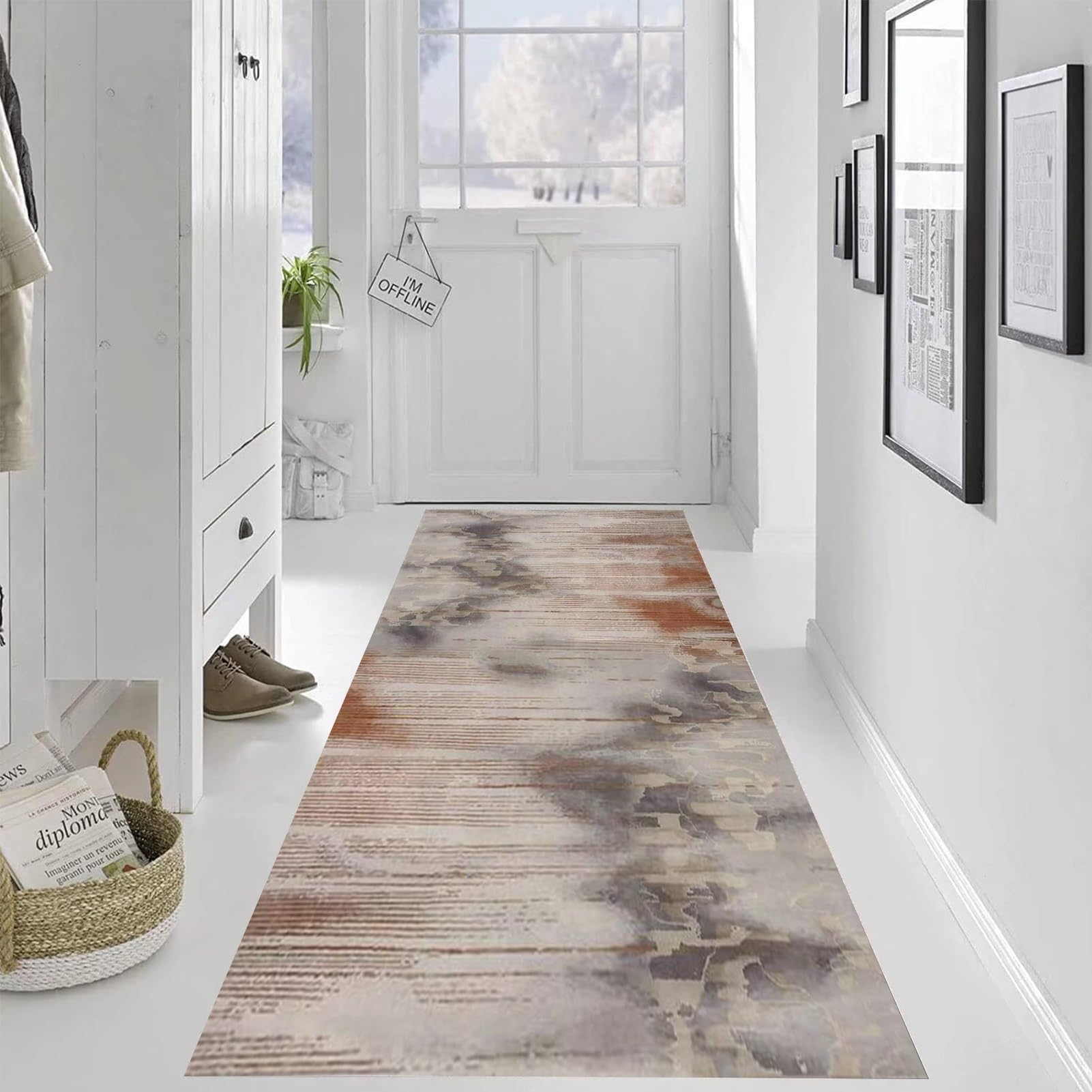 Tapis de couloir de 6m de long (120x600cm) pour sol étroit et cuisine