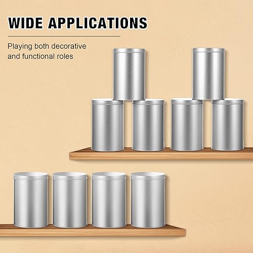 Miniatura 7 de Irenare Paquete de 20 botes de té para latas de té sueltas con tapas dobles herméticas, latas de café de metal de 16 onzas, recipiente de cocina