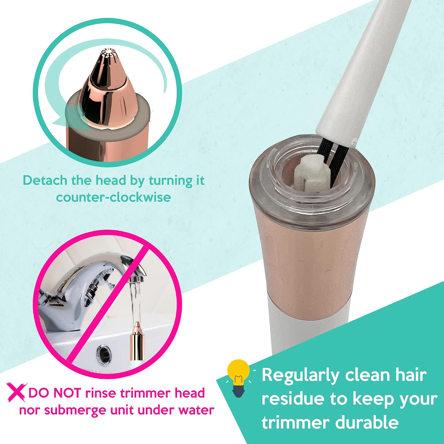 Facial Hair Removal for Women, 2-in-1 Face Hair Remover & Eyebrow Trimmer, Painless Flawless Face Shaver with LED Light, Rechargeable Peach Fuzz Remover & Electric Eyebrow Razor for Women