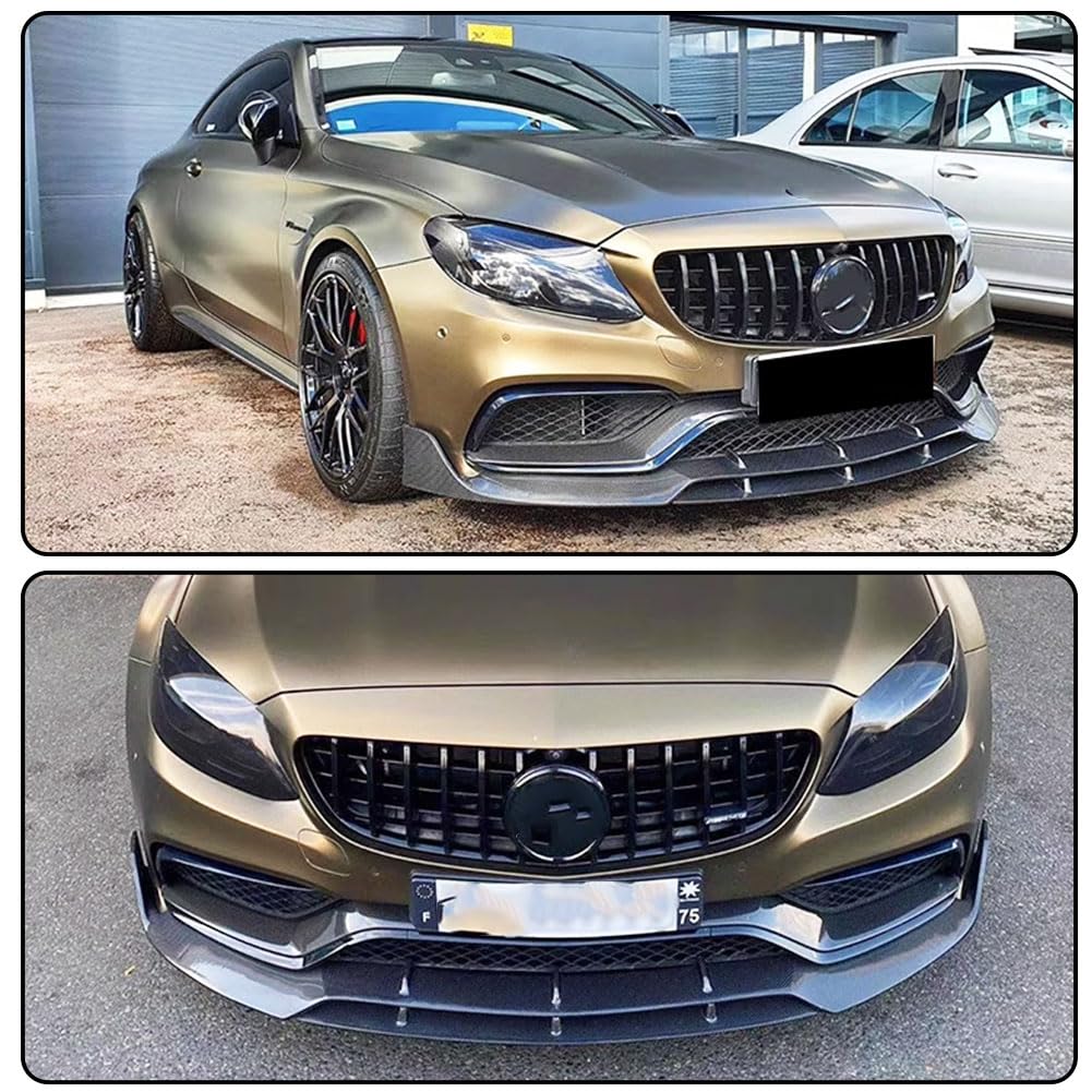 MCARCAR KIT Front Bumper Lip fits Mercedes Benz C Class W205 C63