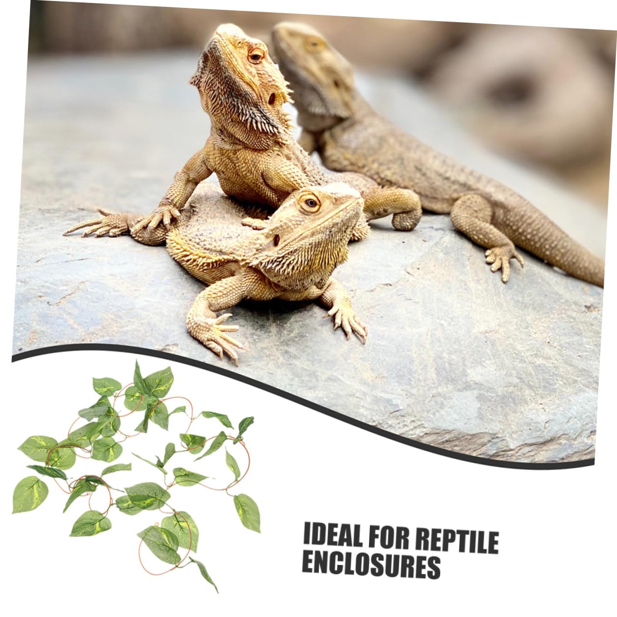 6piezas Plantas de Reptiles para Terrario Enredaderas Colgantes Artificiales de Plástico Decoración para Terrarios de Serpientes