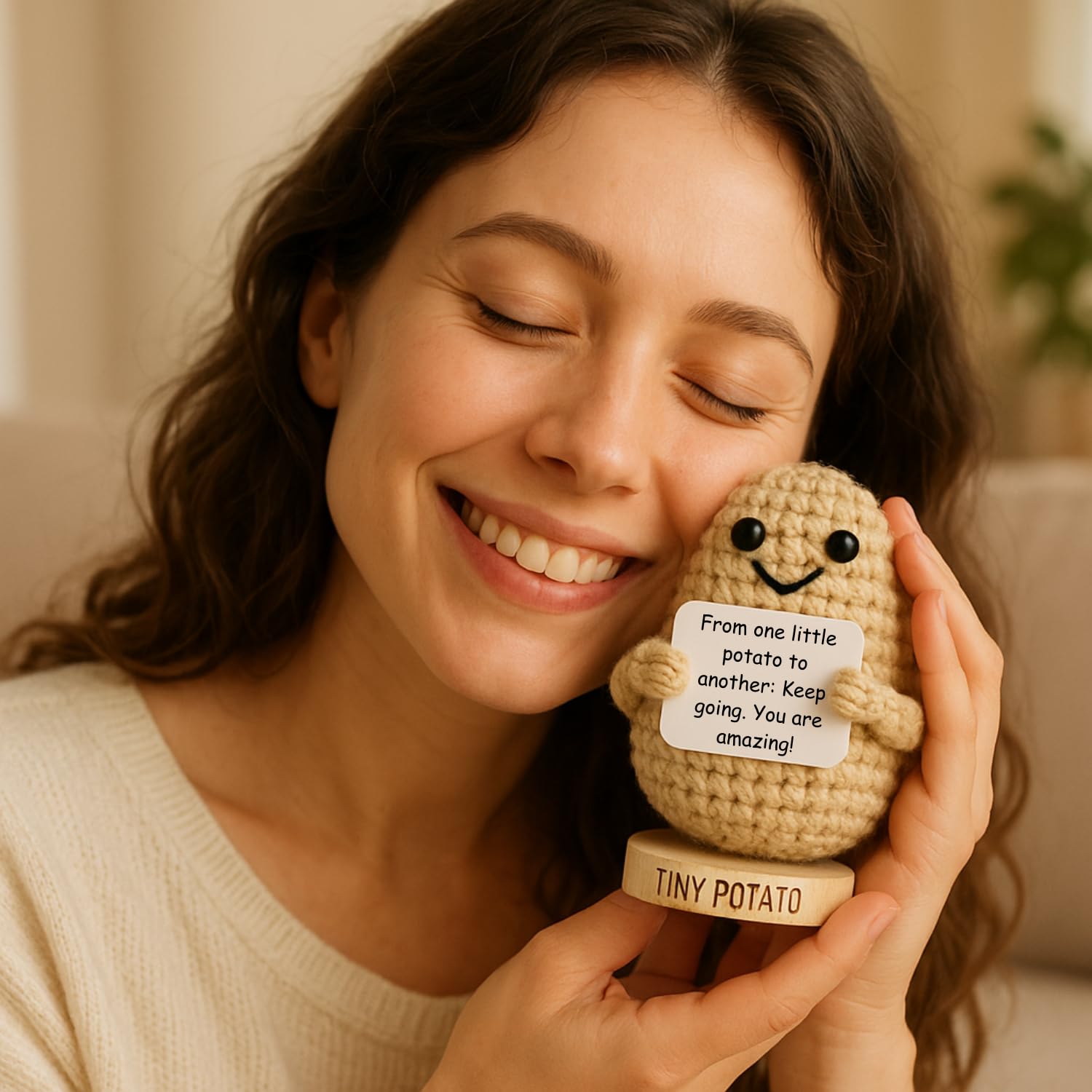 Crochet Potato With 30 Love Notes – Funny Romantic Gift For Her, Anniversary, Birthday, Christmas For Girlfriend Or Wife - View #5