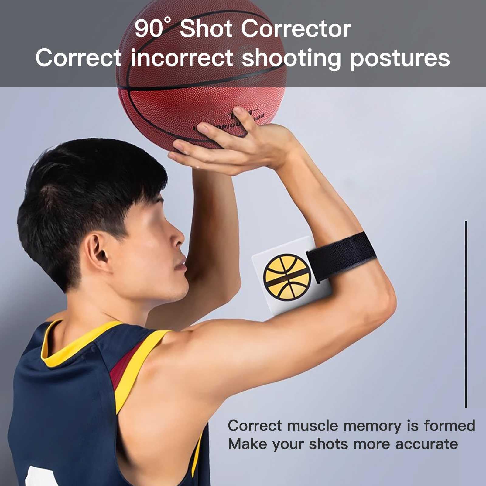 Ayudas para Tirar Ajustable, Entrenamiento Baloncesto Ligero No Lastima La Piel CóModo, 90° Ayuda De Tiro EstáNdar CientíFica Pizarra Baloncesto Entrenador Duradero
