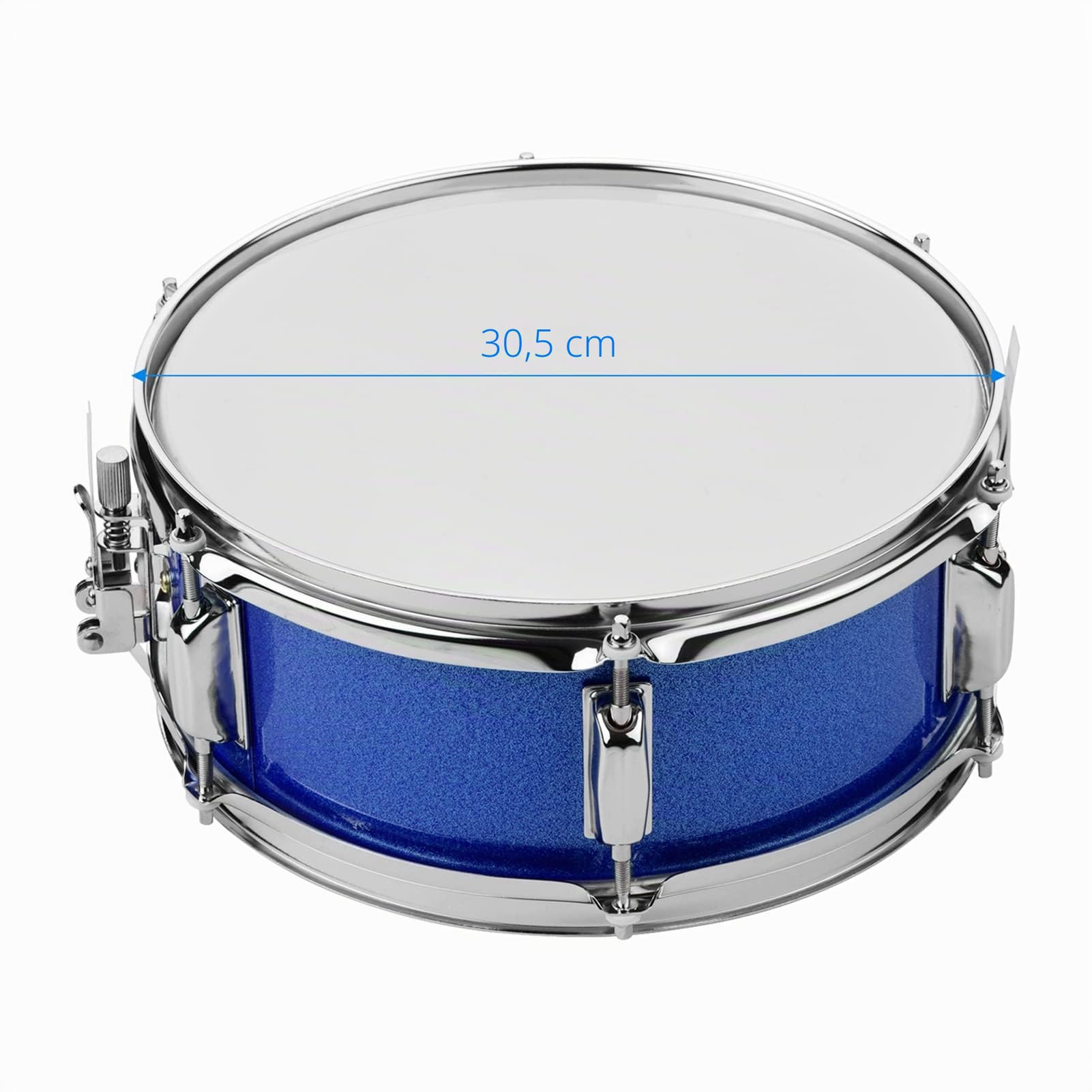12-Zoll-Snaredrum mit Schlägeln und Tragegurt Schlaginstrument für Schüler und Anfänger Marsch-Snaredrum Tragbares Snaredrum-Set