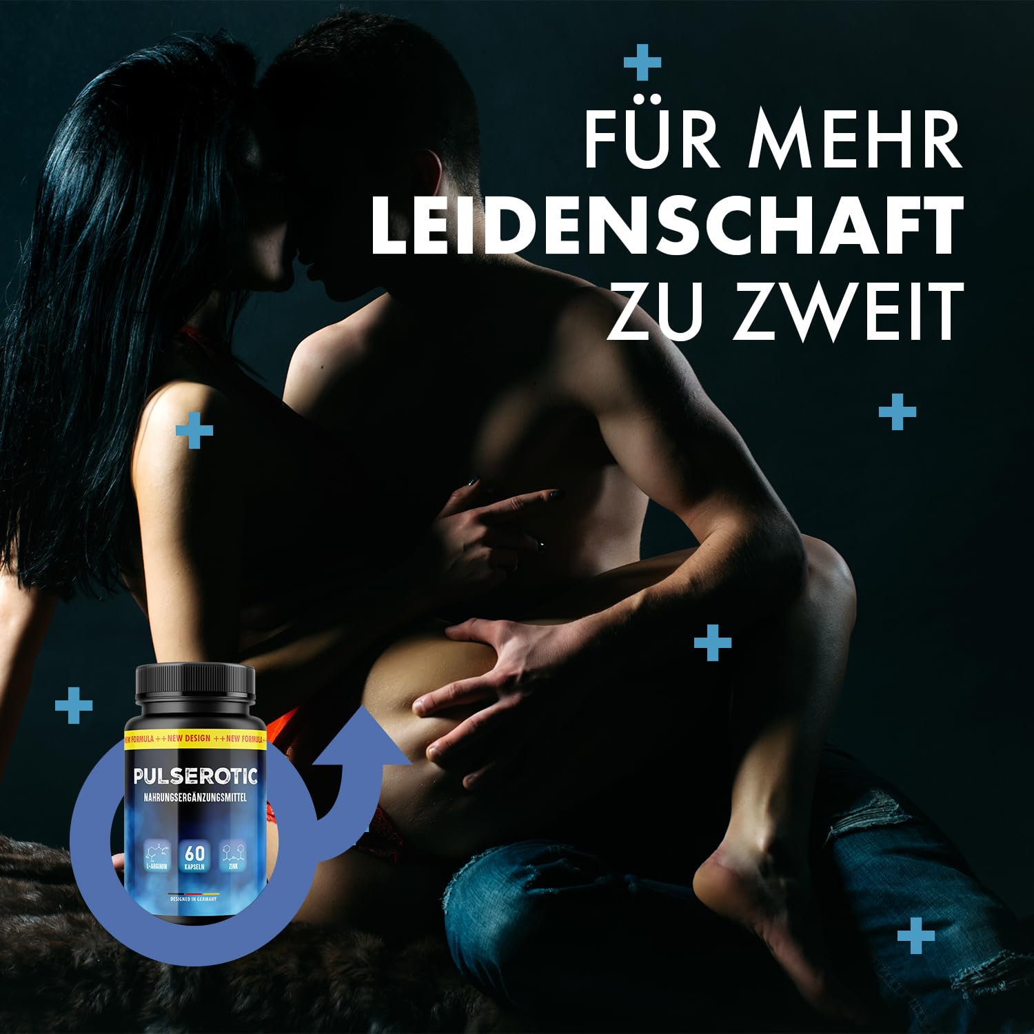 Puls Erotic Kapseln | Schonende Anwendung | Für den aktiven Mann | MaxiPack mit 60 Kapseln pro Dose