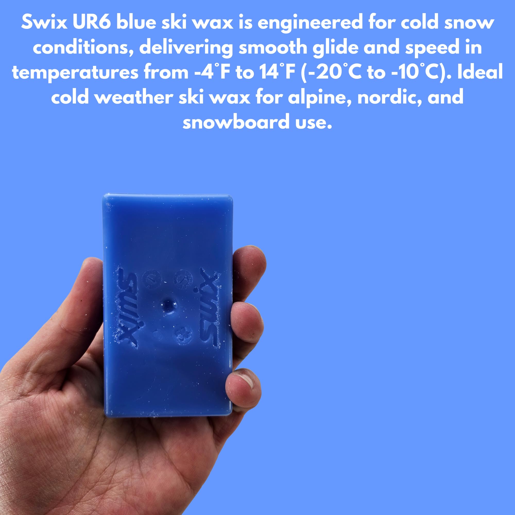 Amazon.com: Swix UR6 Blue Bio Degradable Racing Glide Wax for Cold