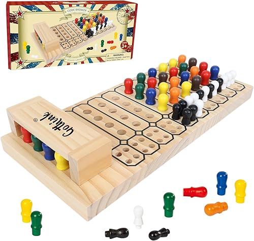 GOTHINK Juego de palos de madera para recoger, juego tradicional de diversión familiar para niños, incluye caja de almacenamiento de madera e