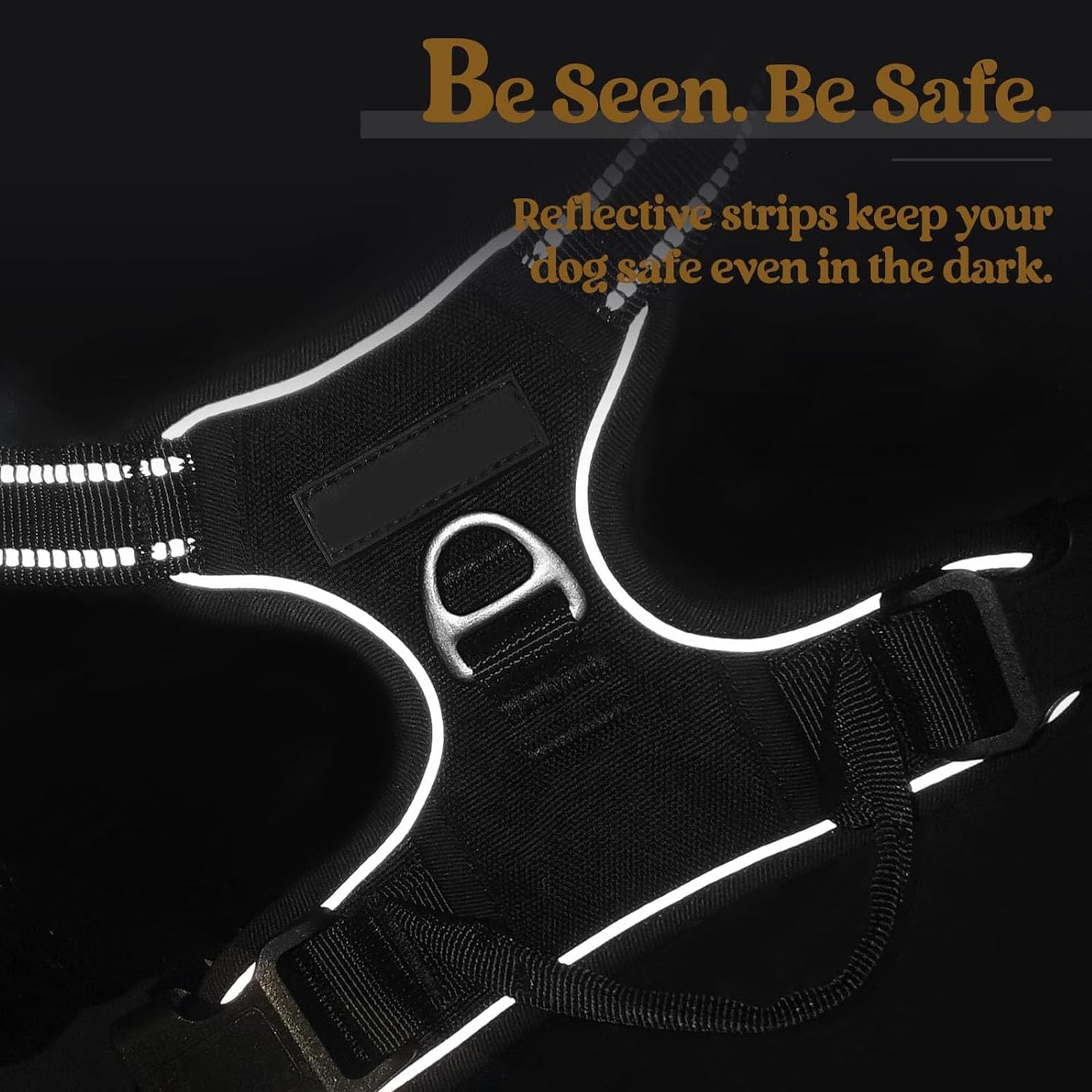 Pettorina Per Cani Anti-Strappo Con 2 Clip Per Guinzaglio, Regolabile, Morbida E Imbottita, Gilet Riflettente Oxford Anti-Strangolamento Per Animali Domestici Con Maniglia Di Facile Controllo,H,L