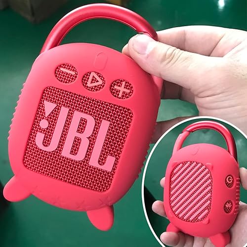 Miniatura 20 de JCHPINE Funda de silicona para altavoz Bluetooth portátil JBL Clip 4, funda protectora de transporte para JBL Clip 4 altavoz Bluetooth portátil