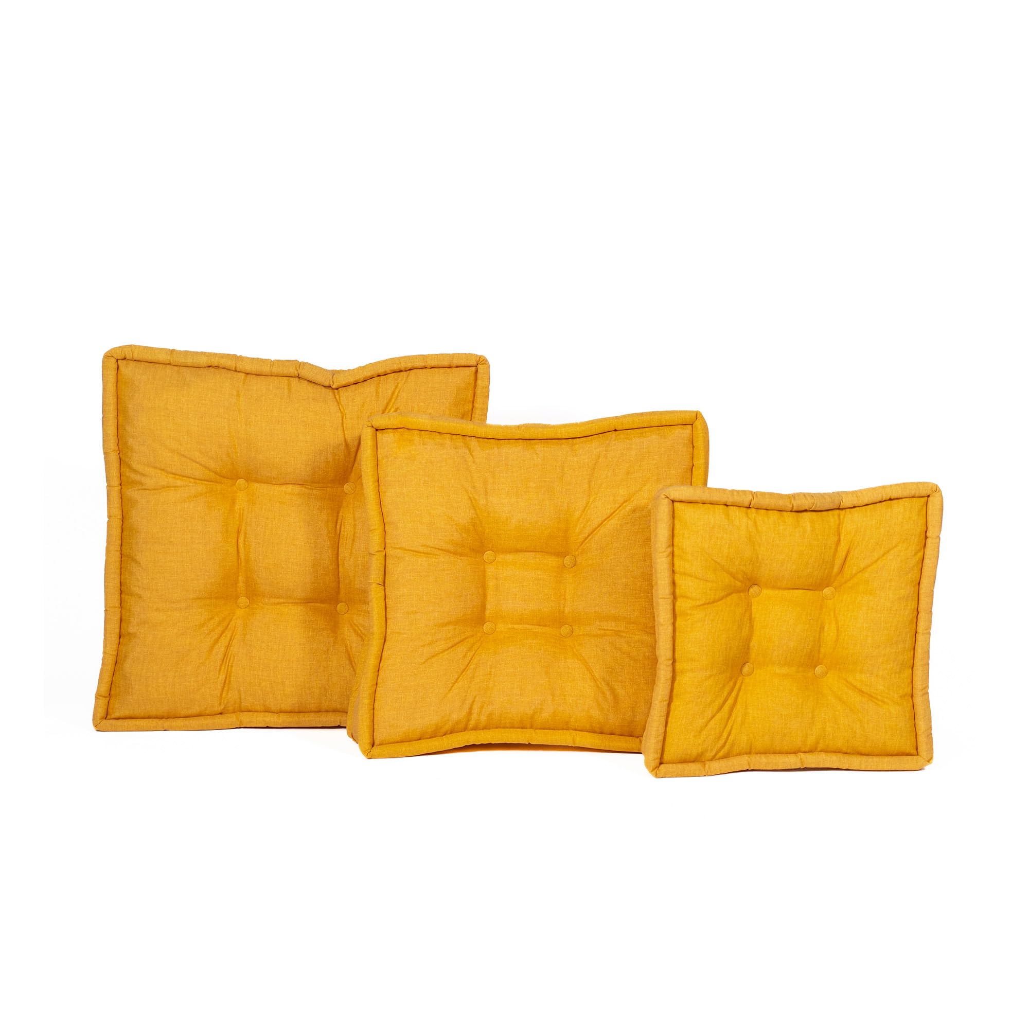 TECNOCUCI Cuscino da Pavimento - Set da 4 - Realizzati in Italia - Colore Grigio - Misure: 40x40x12