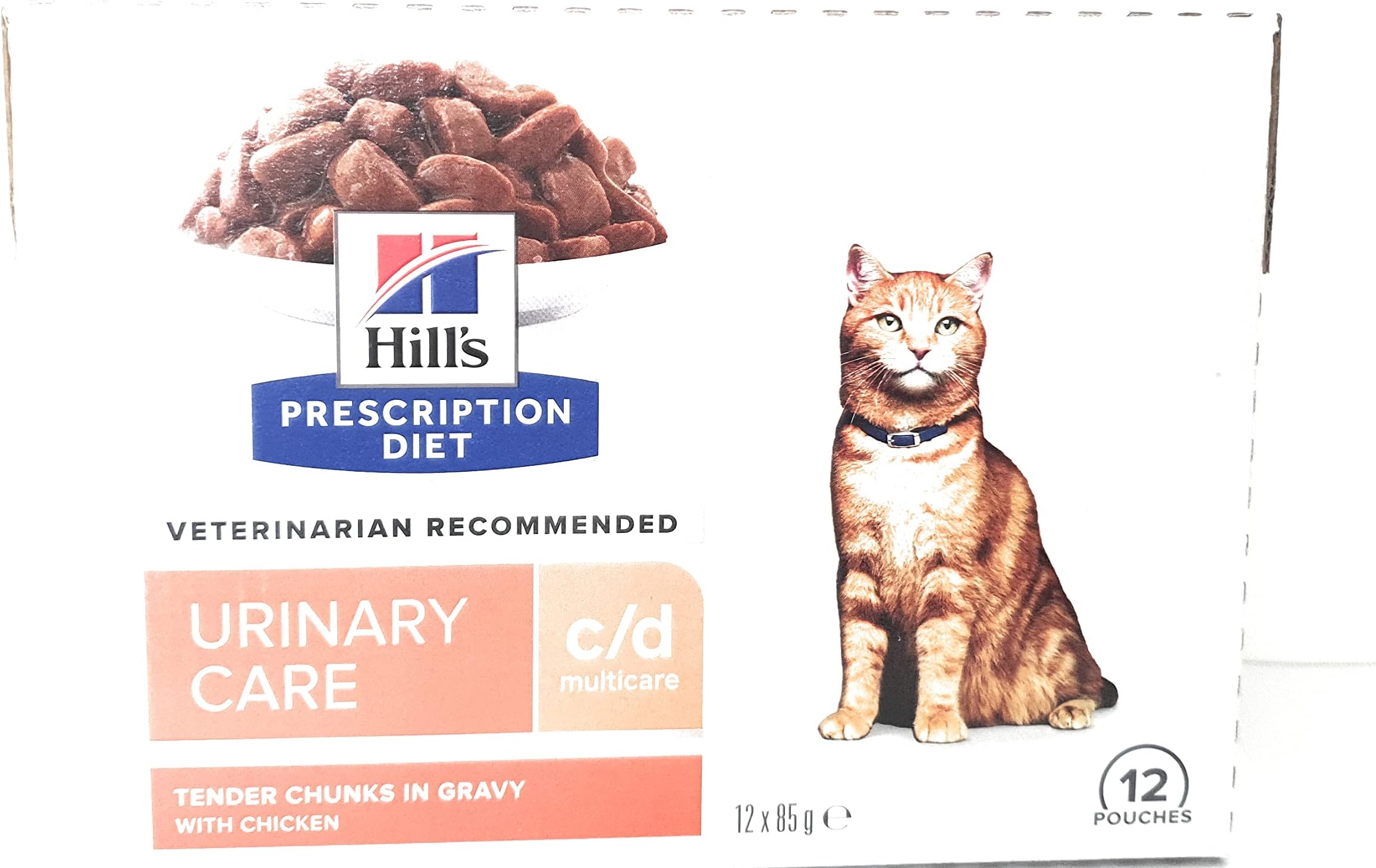 Hills Feline C/D Multicare 12 X 85G Pouches Chunks In Gravy With