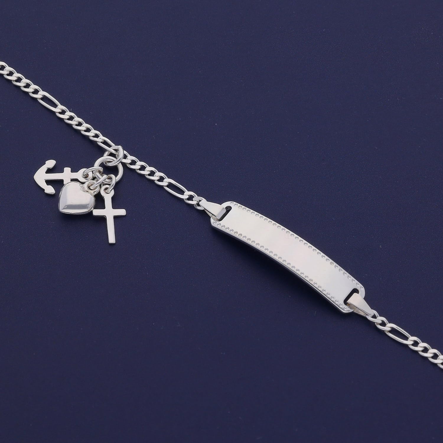 trendor Gravur-Armband für Mädchen 925 Silber 14/12 cm 15876