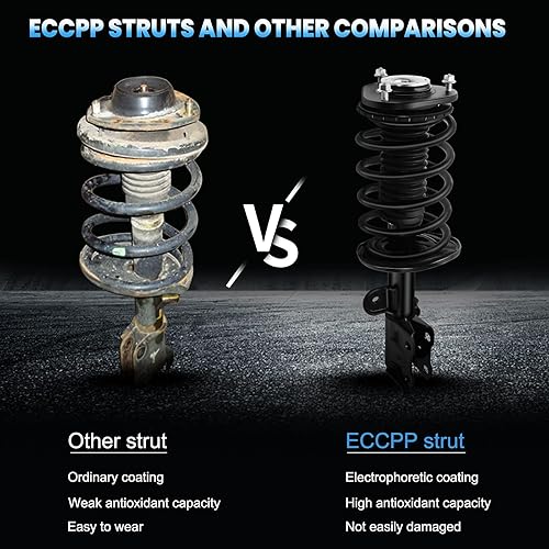 Miniatura 2 de ECCPP Conjunto completo de amortiguadores de resorte para Toyota Prius 2010 2011 2012 2013 2014 2015 para Toyota Prius Juego de 2