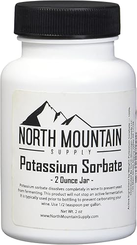 Miniatura 5 de FastRack Tarro de boca ancha de un galón con tapa perforada y doble burbuja Airlock-Set de 2, multicolor y estabilizador de sorbato de potasio de