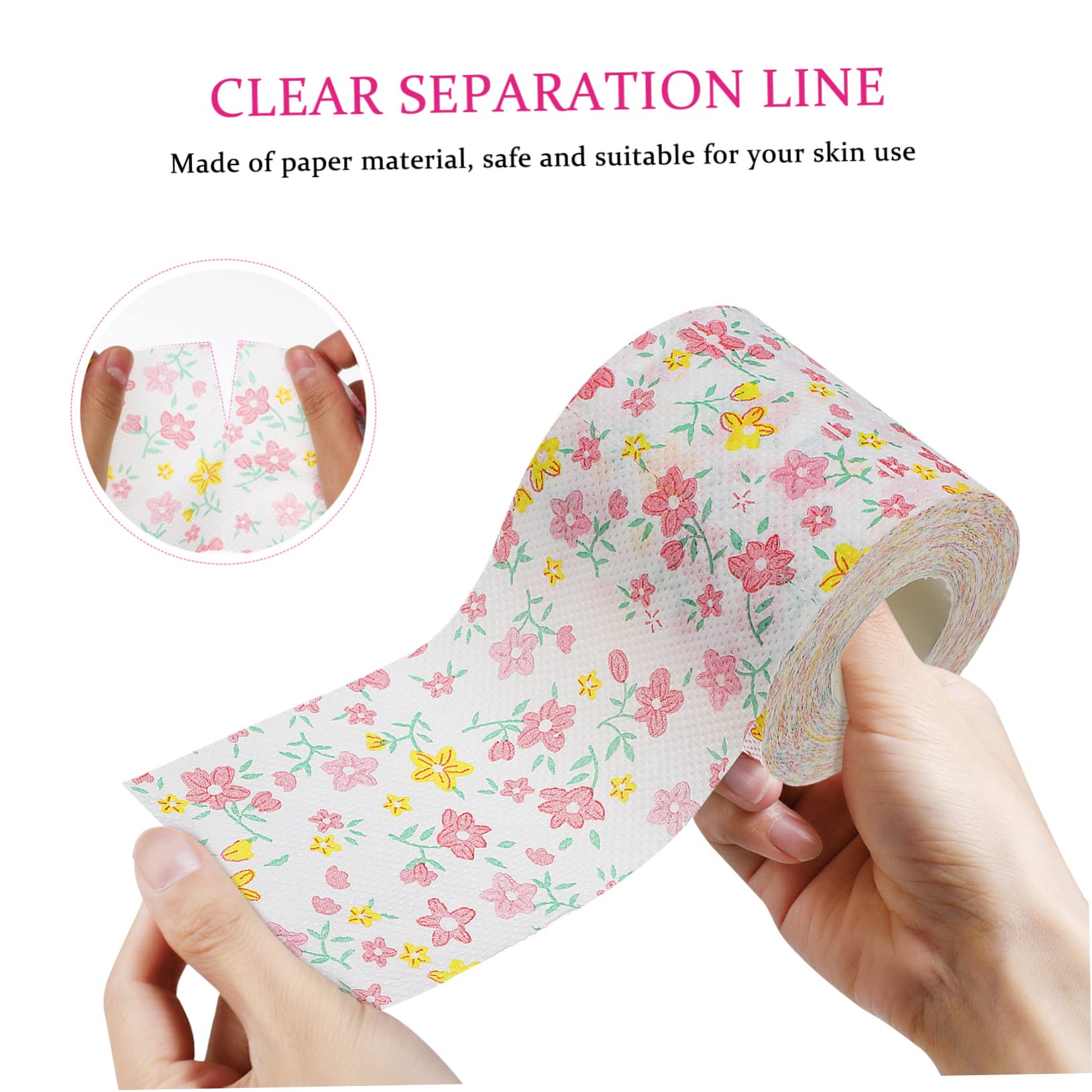 Healvian 2 Rollos de Papel higiénico con Estampado Floral, Agradable al Tacto, para Uso en casa y Oficina