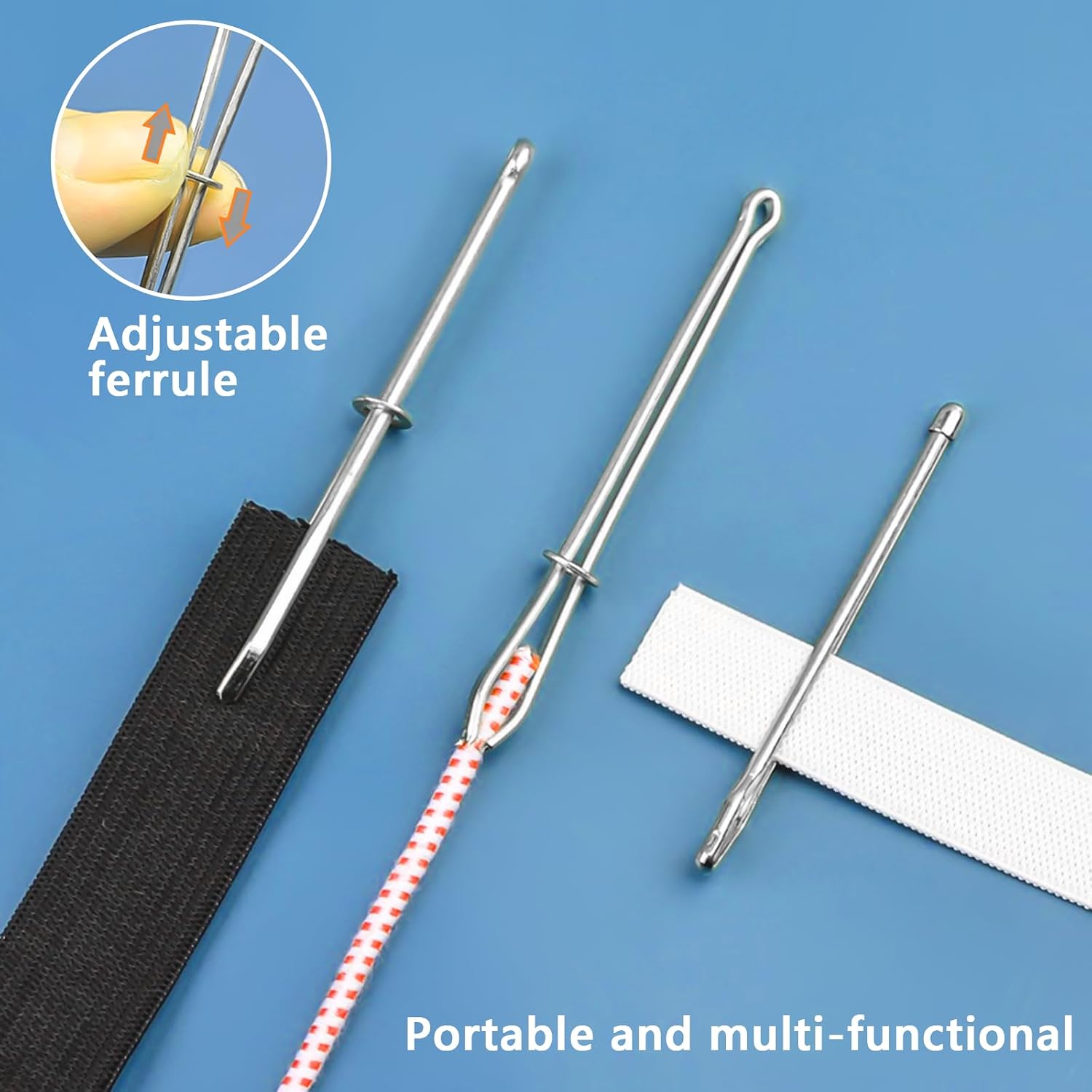 Outtshop 13 Pcs Drawstring Threader Tool, Loop Turner Sewing Tool, Flexible Drawstring Threader, Loop Turner Hooks for Drawstring Threading DIY Knitting Accessories Clothes Pants Bags