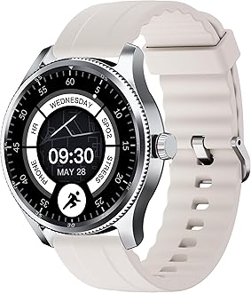 TOOBUR Smart Watch Men Women with Metal Bezel, Answer Make Call/Heart Rate/Step Counter/Sleep Tracker/100 Sports for Run/Smart Voice, IP68 Waterproof Swim, Fitness Sport Watch Compatible Android iOS