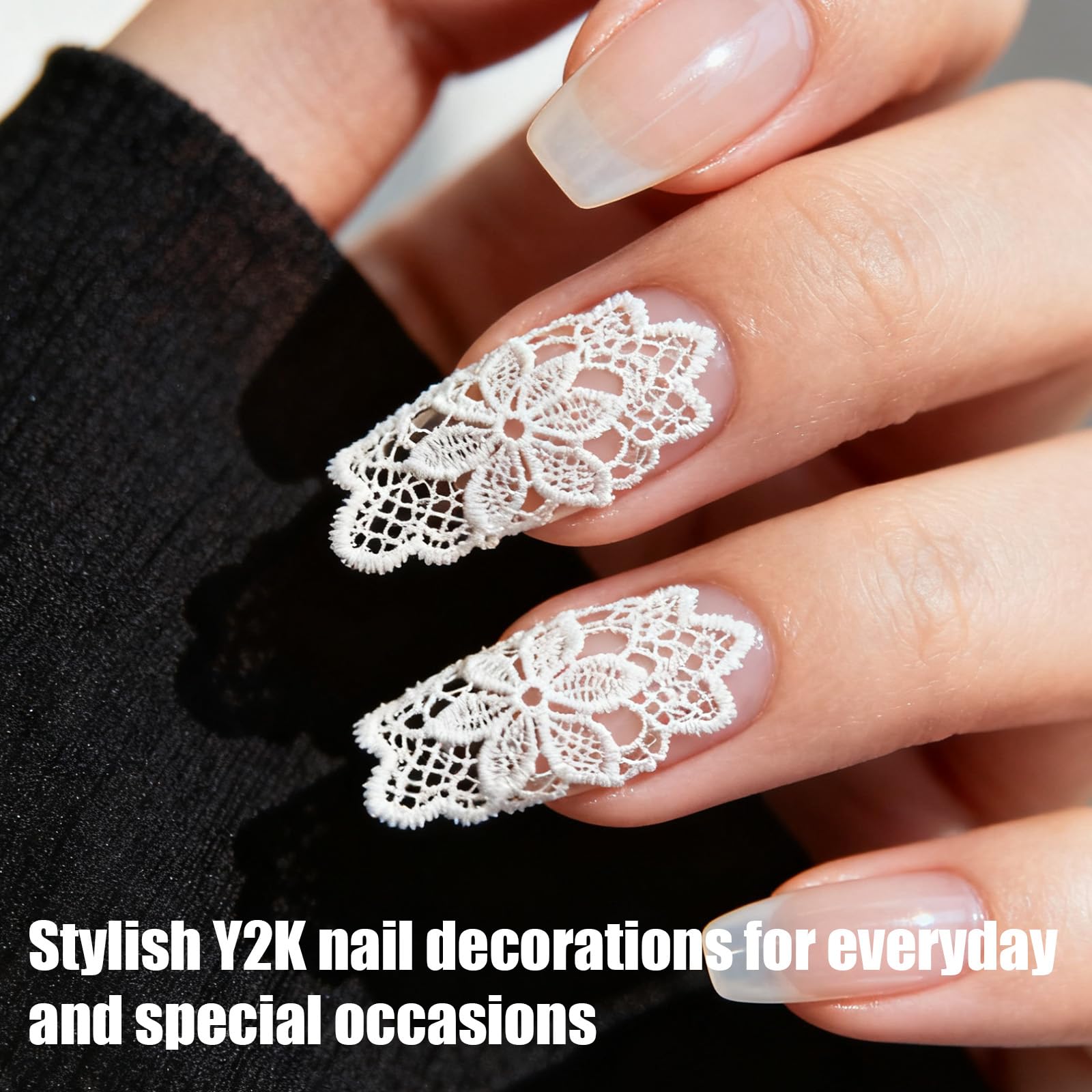 Stampo per Unghie in Pizzo 3D, Stampo in Silicone Ciondoli Unghie Decorazione Manicure Y2K Forniture Fai Da Te for Principianti e Professionisti