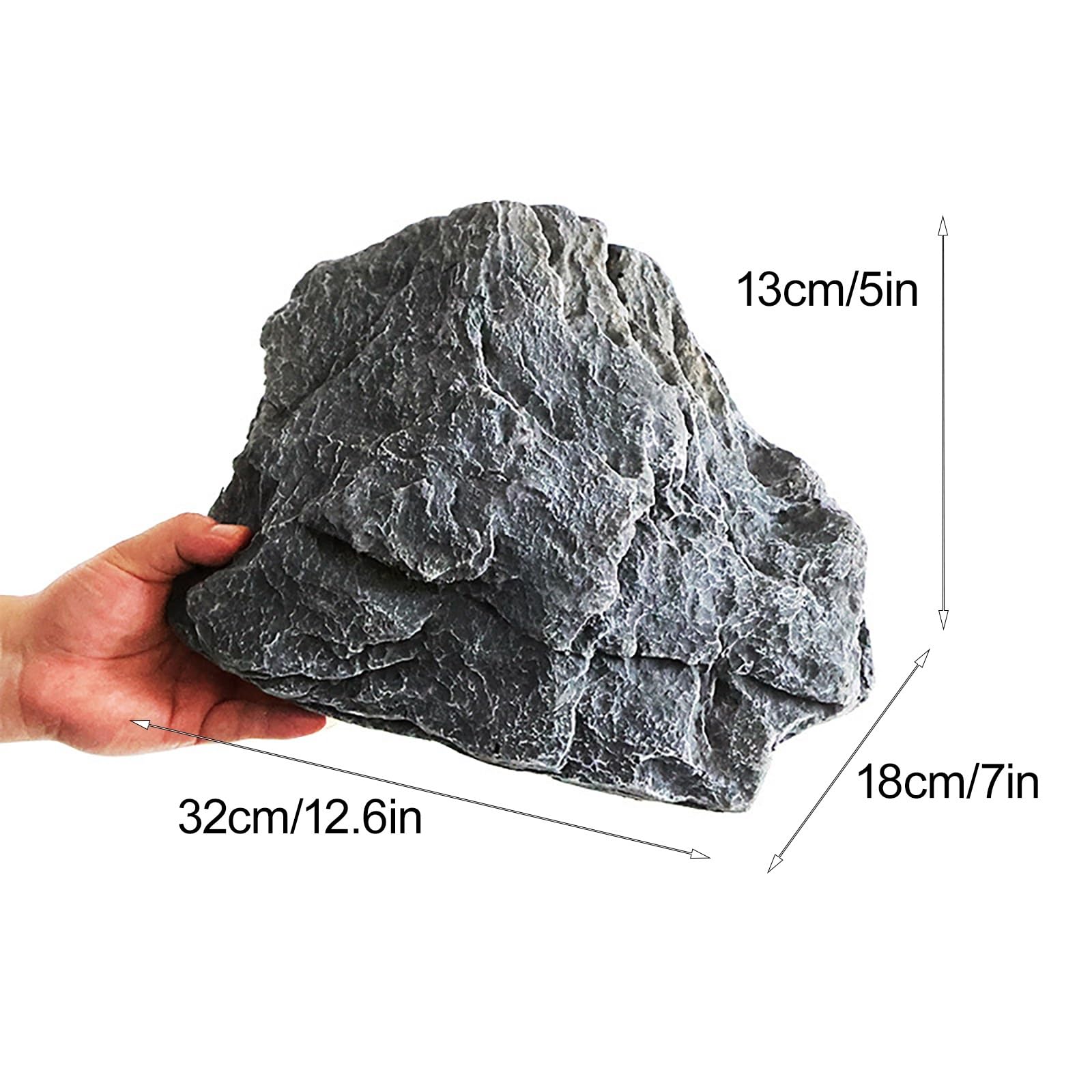 Realistyczny sztuczny kamień dekoracyjny kamień z pianki PU do patio ogrodowego wewnątrz budynku na zewnątrz, 1 szt(32x18x13cm)