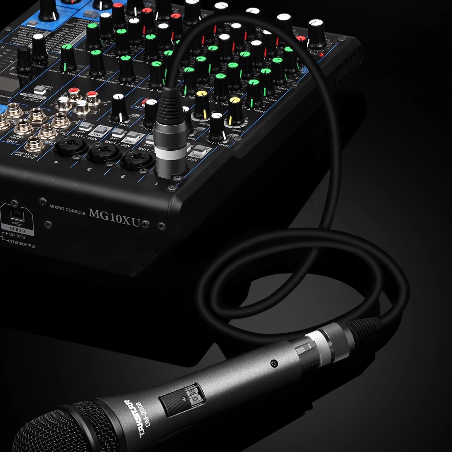 Wrugste Lot de 2 câbles XLR symétriques de qualité supérieure - 7,5 m - Fiche XLR mâle à 3 broches vers femelle - Câble de microphone DMX pour enregistrement en studio et production en direct