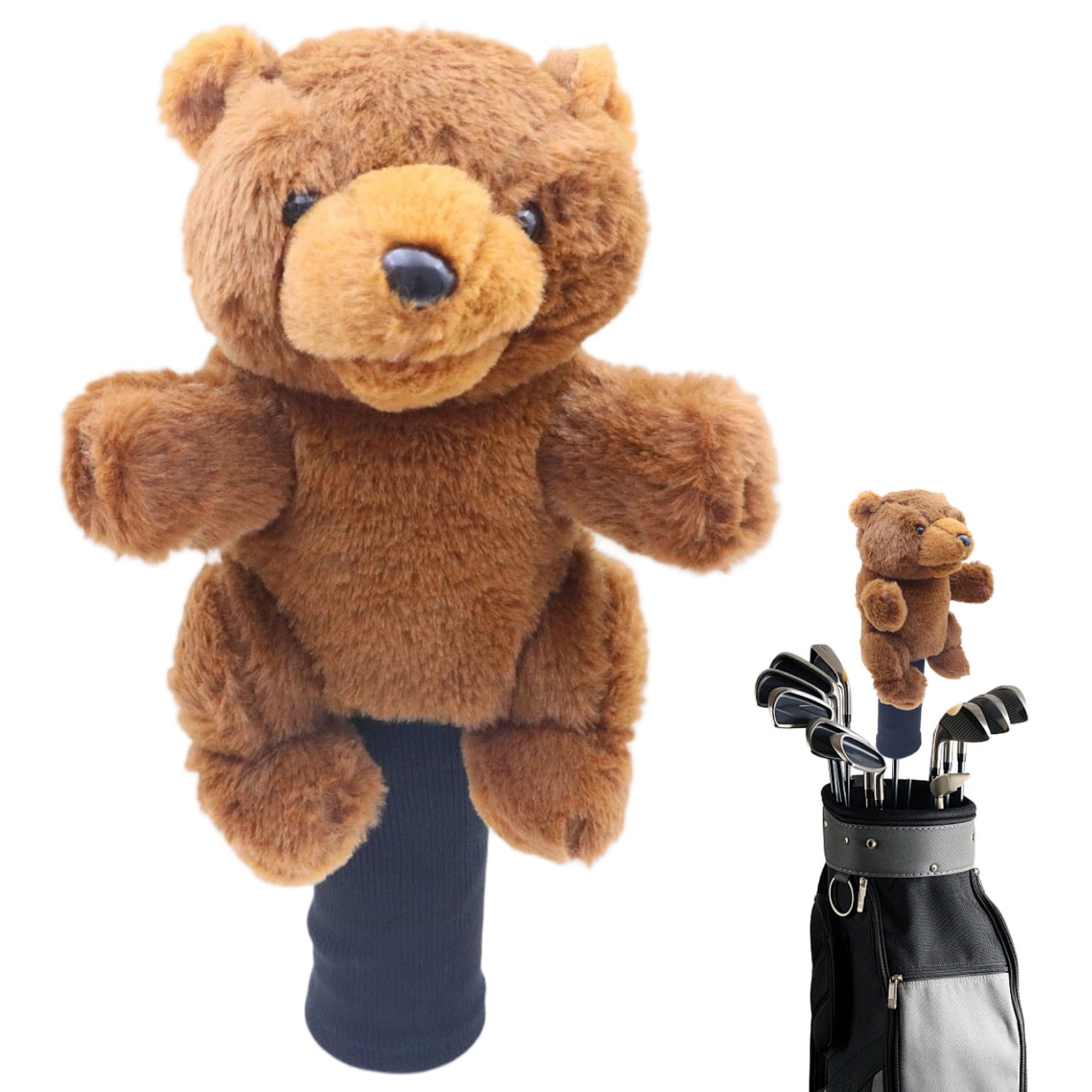 Niedliche Bären-Form-Golfclub-Kopf Cover, Plüschgröße Fahrer Headcover Schutzschützer für dekorative Golfgeschenke