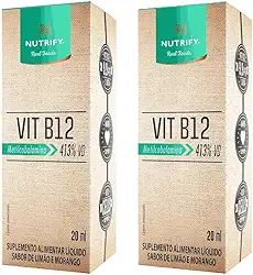 Kit com 2 Vitamina B12 Metilcobalamina 413% Nutrify 20ml
