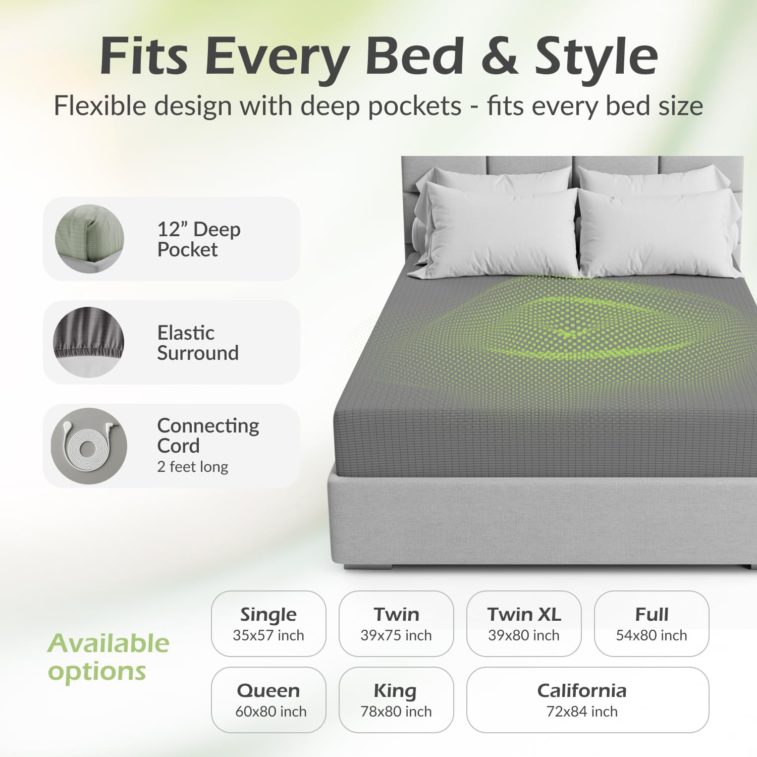 Grounding Fitted Sheets King, Earthing Sheets King Size, 95