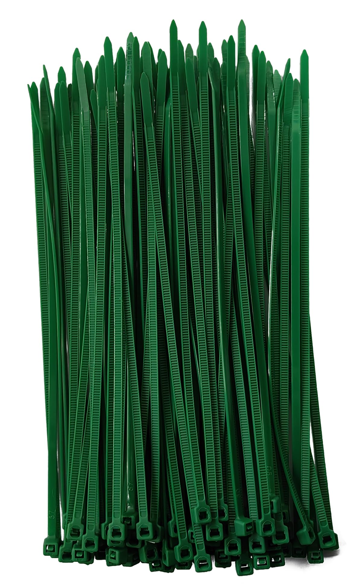 zuizhan Green Cable Ties 200m x 4mm, 100 Pack Mini Thin Plastic Garden Zip Ties, 40 Lbs Tensile Strength with UV Resistant, Nylon Self Locking Tie Wraps for Indoor and Outdoor Use, Office