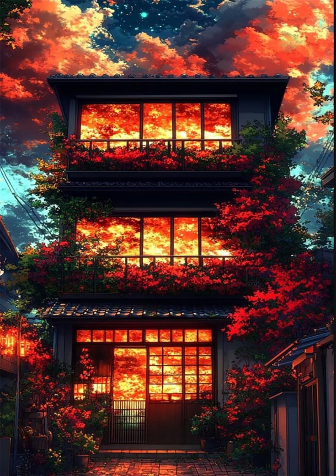 Puzzle 3000 sztuk willa kwiaty, puzzle niemożliwe, łamigłówki, łamigłówki, gry logiczne dla całej rodziny, puzzle dla dorosłych 3000 sztuk 122 x 81 cm
