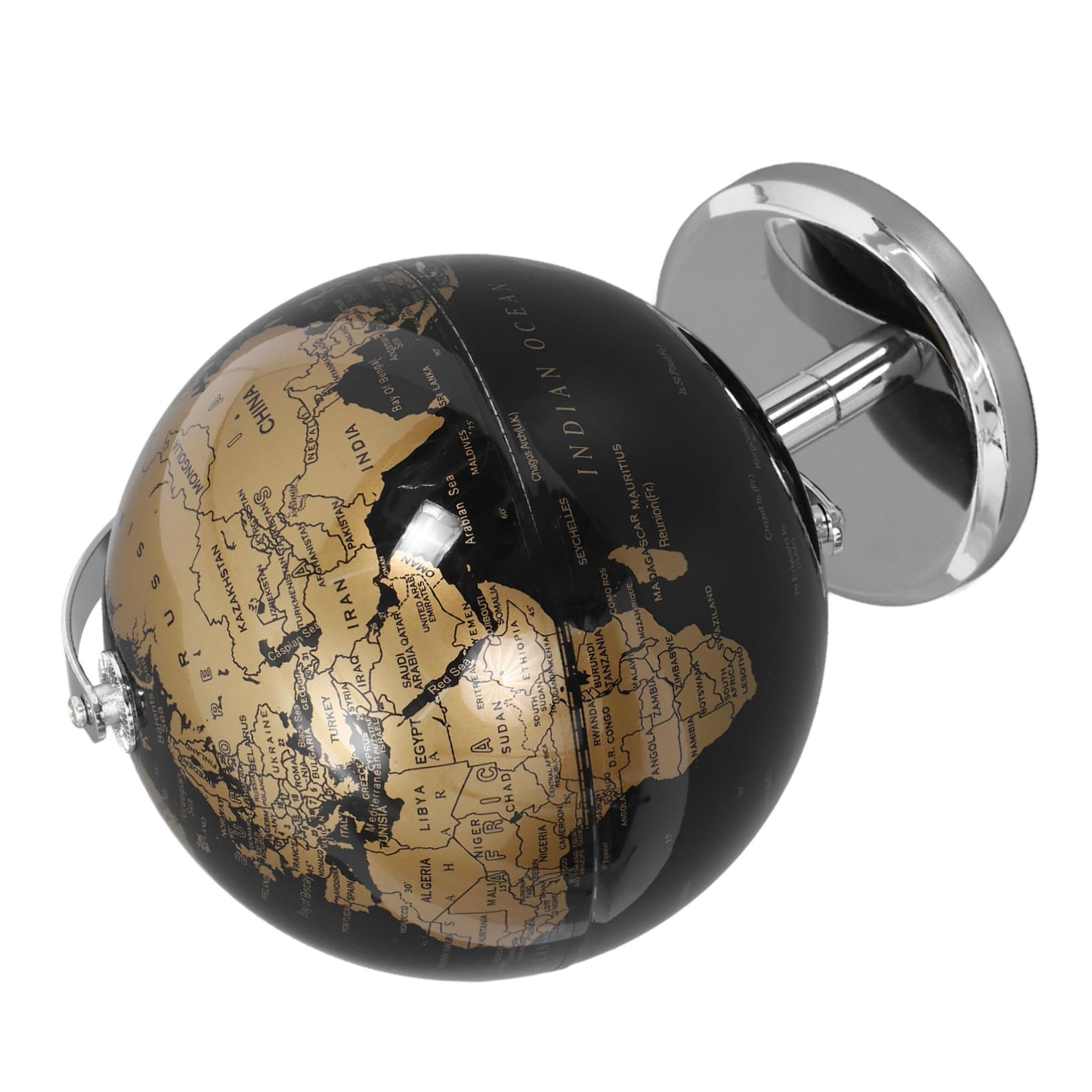 Angoily Geography Globe Ornament Rotating Desk Classroom Teaching Aid Abs Metal