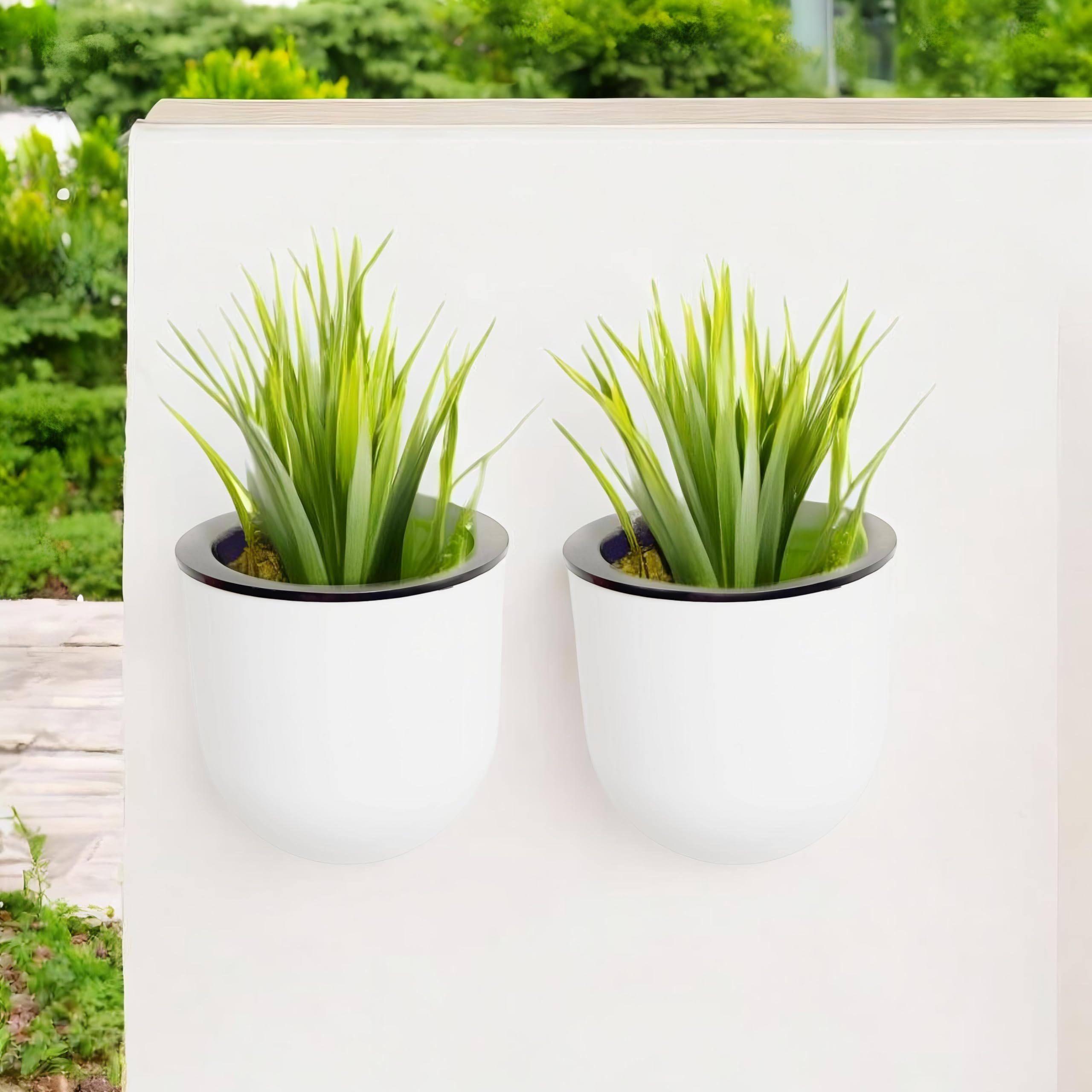 Fresh Feels (Pack of 2,3) Self Watering Hanging Pots for Home & Office | Indoor & Outdoor Planters | 5" inch, white - [Plants Not Included] (Pack of 2, White) (B0D9M8Q9HK) Amazon Price History, Amazon Price Tracker