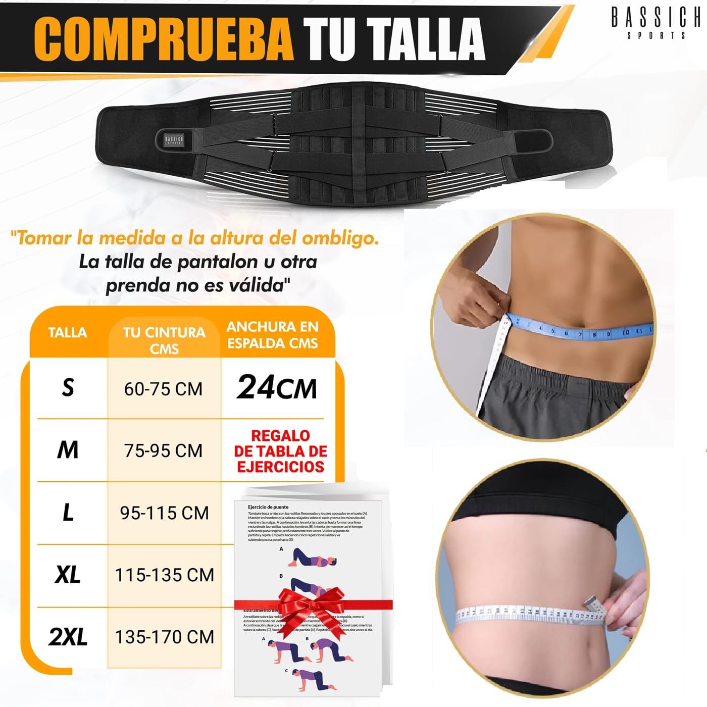 Faja Lumbar Hombre y Mujer para Trabajo y Uso Diario – Soporte Lumbar Ajustable, Cómoda y Resistente | Mayor Anchura en Espalda | Presentación Premium