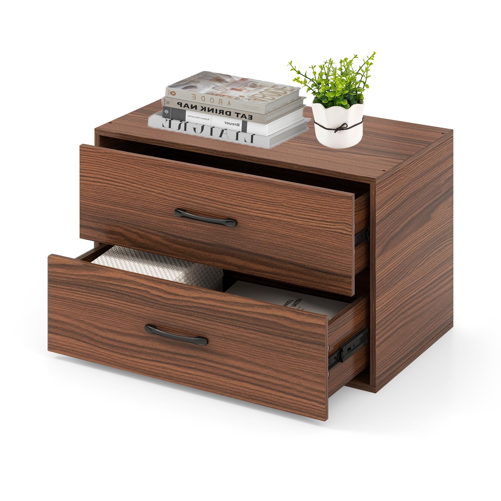Amazon.com: SILKYDRY 2 Drawer Lateral File Cabinet, Stackable Home
