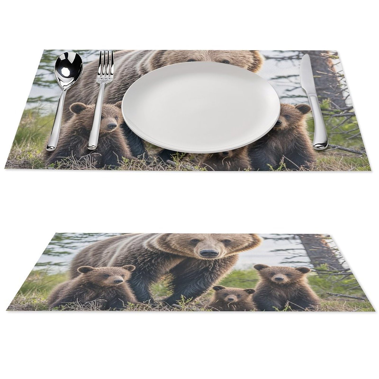 Sets de table antidérapants et résistants à la chaleur en PVC lavable x6