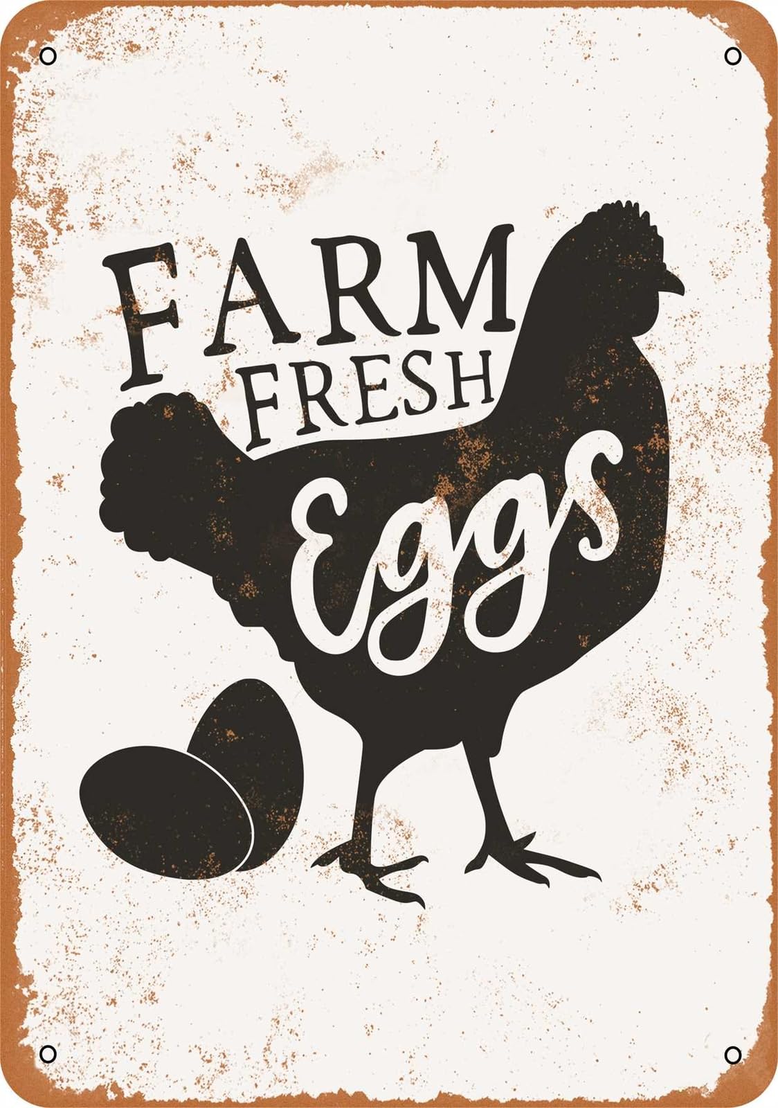 Miaomansenstore Metal Sign - Farm Fresh Eggs 2 - Vintage Look Home Decor
