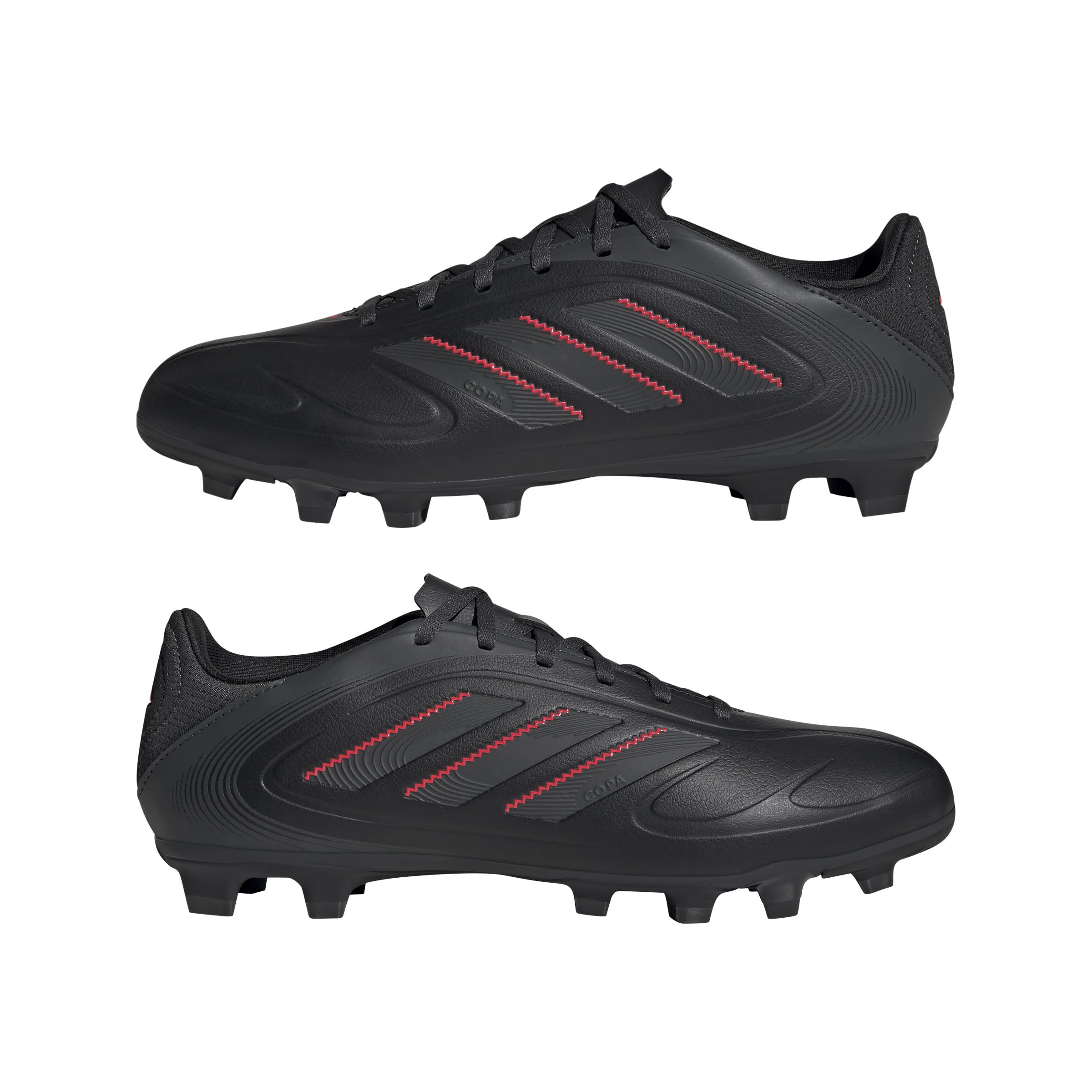 Adidas Unisex - Adulto Copa Pure III Club FG/MG Football Boots, Core Black/Carbon/Lucid Red, 42 EU