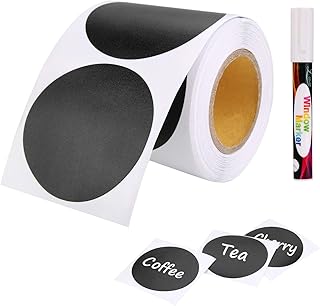 Joyoldelf 150 Pcs Tafel-Aufkleber, Etiketten Selbstklebend,Tafeletiketten Selbstklebend mit Löschbar Kreidemarker, Küchen ...