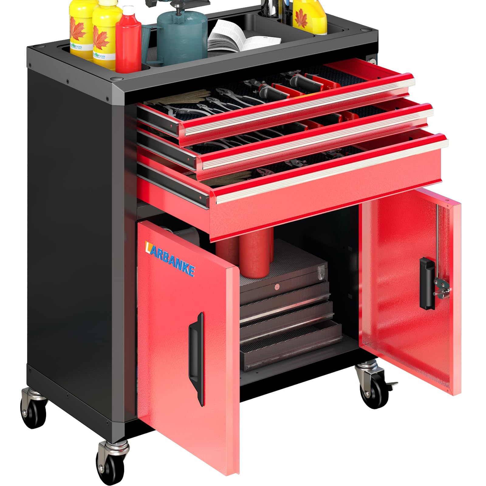 Amazon.com: LARBANKE Rolling Tool Chest with 3 Drawers&2 Doors