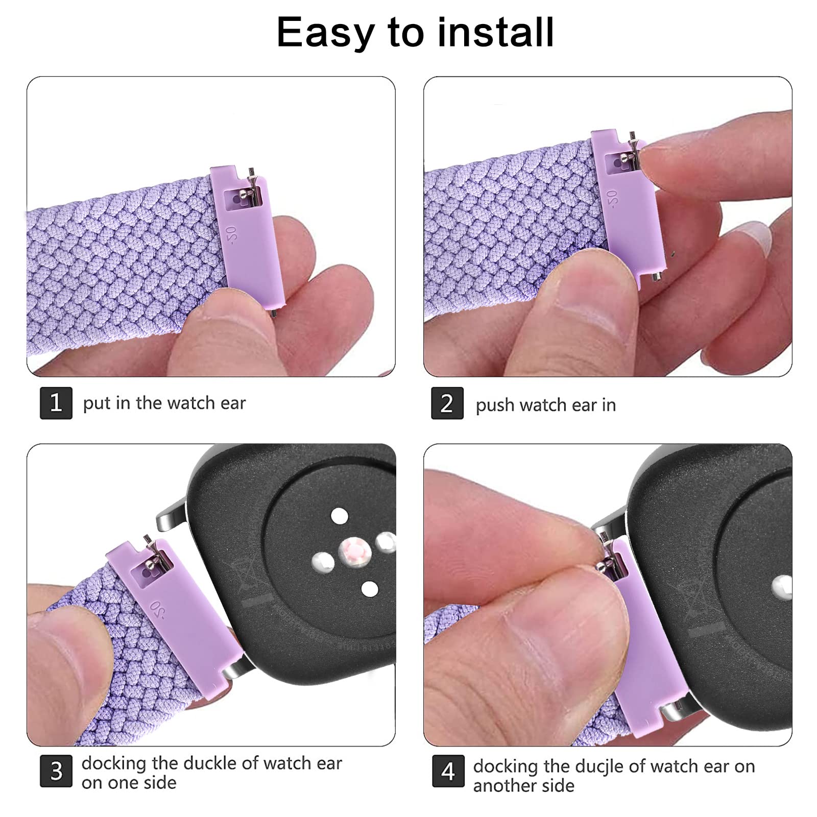 Cinturino per Amazfit Active, 20mm Sport Nylon Ricambio Elastica Cinturini per Amazfit GTS, GTS 4 Mini, GTS 4, GTS 3, GTS 2, GTS 2 Mini, GTR Mini, Amazfit Bip, Bip U, Bip U Pro, Bip 3, Bip 3 Pro