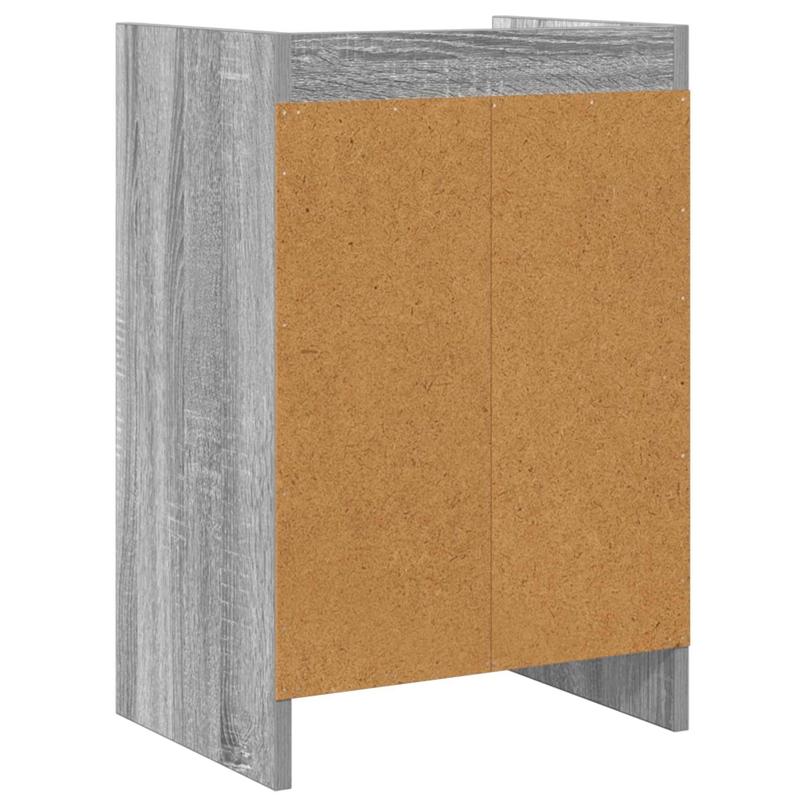 Comodino grigio sonoma, 40 x 30 x 60 cm, in legno con 2 cassetti, per camera da letto, soggiorno, corridoio, cameretta dei bambini, pratico ripiano, stabile, struttura leggera, robusto