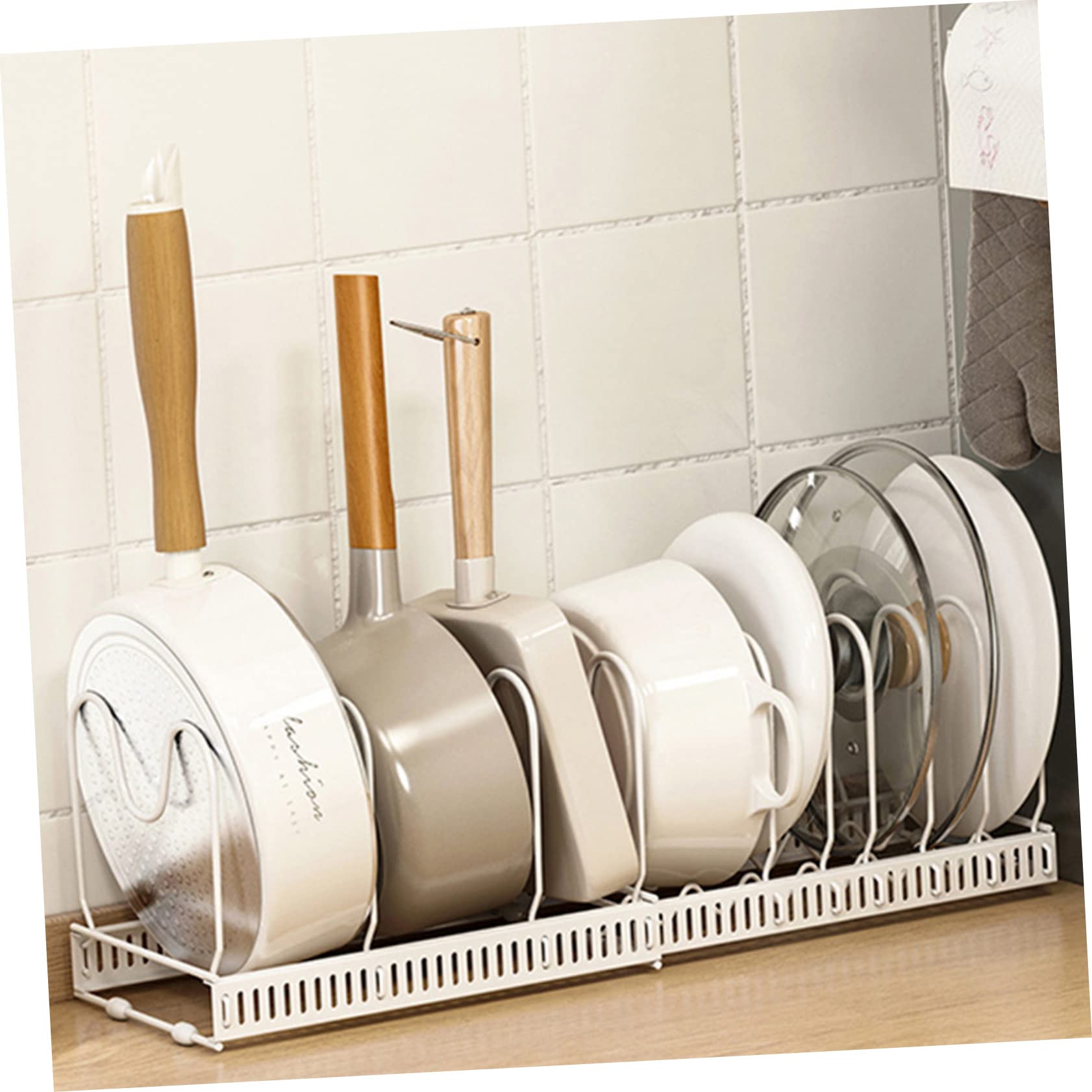 Ciieeo Topfdeckelständer aus Eisen, Stabiler Küchenorganizer für Zuhause