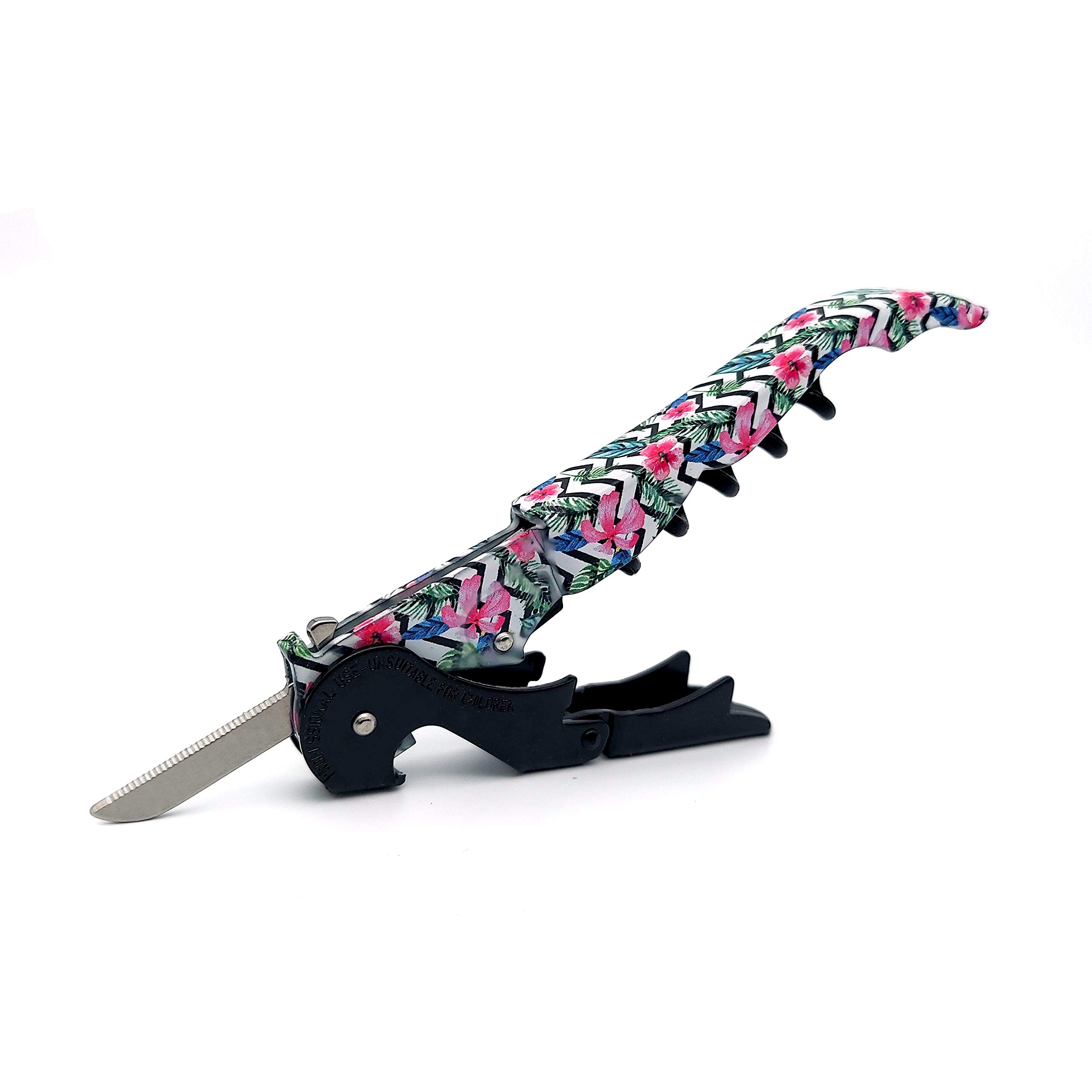 Pulltap'sGenuine Floral 900 Collection Corkscrew Wine Key Bottle Opener (Flower Black)