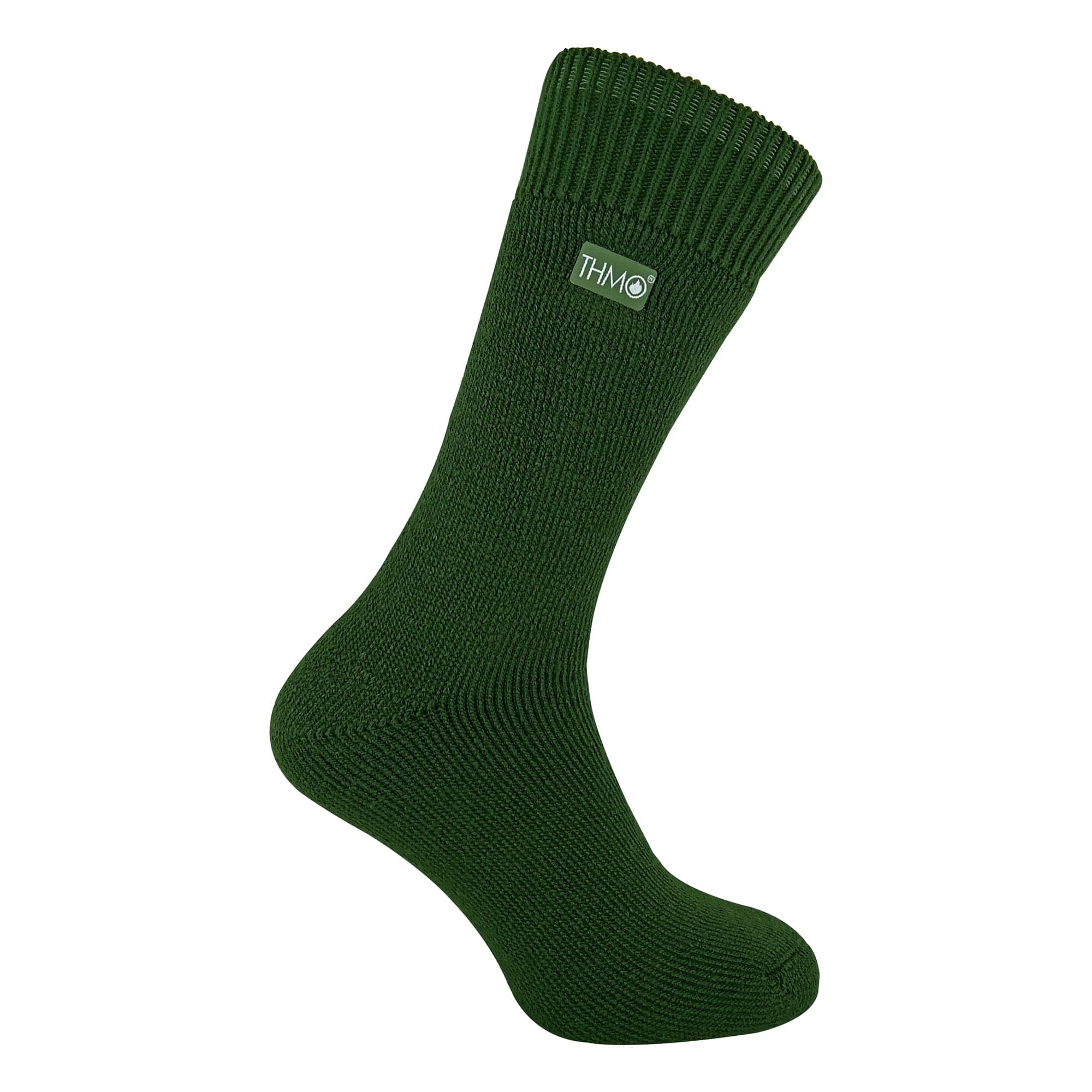 THMO - 1 Pair Mens Thick Winter Soft Top Thermal Socks (6-11 uk, 20 Forest Green)