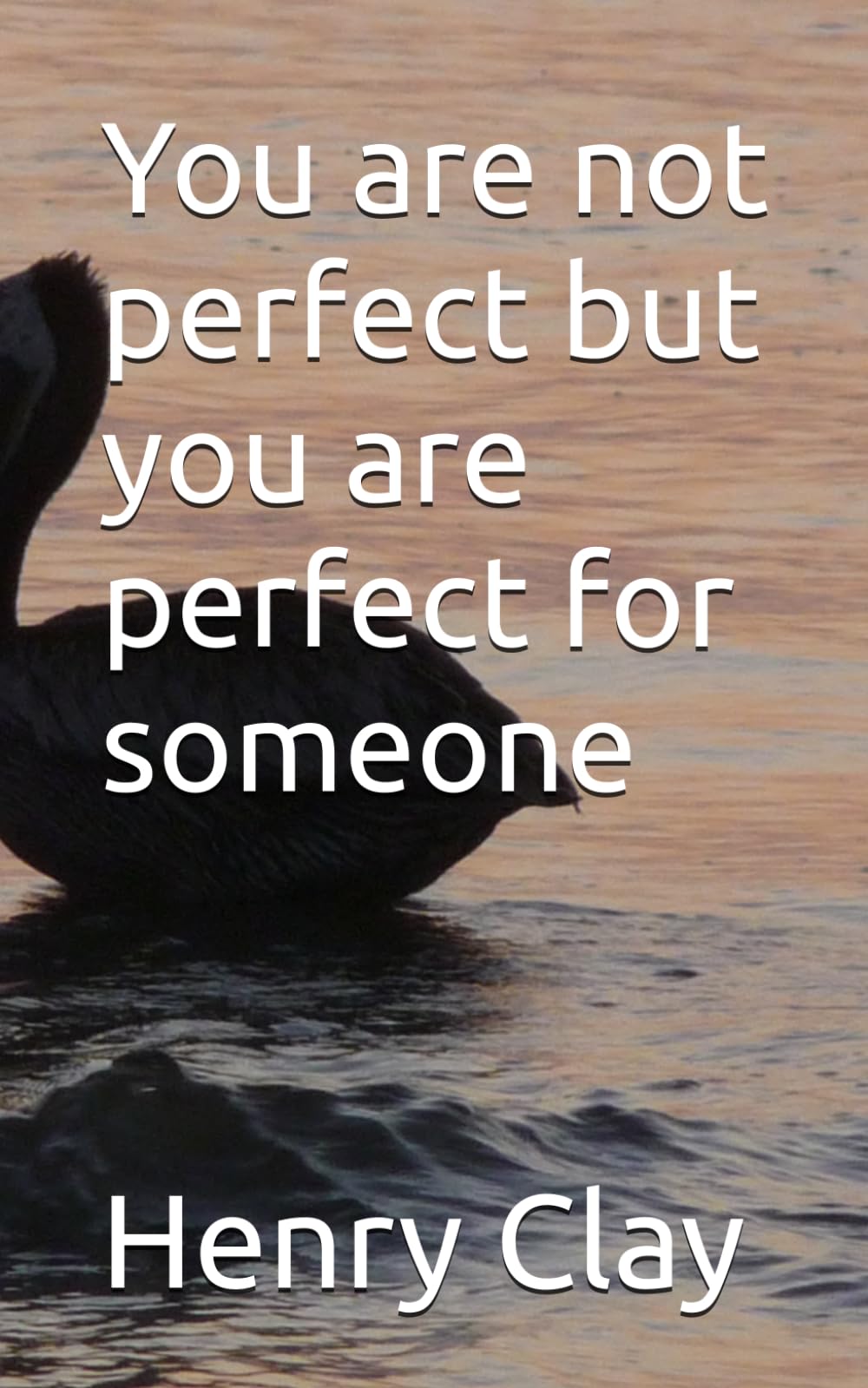 You are not perfect but you are perfect for someone