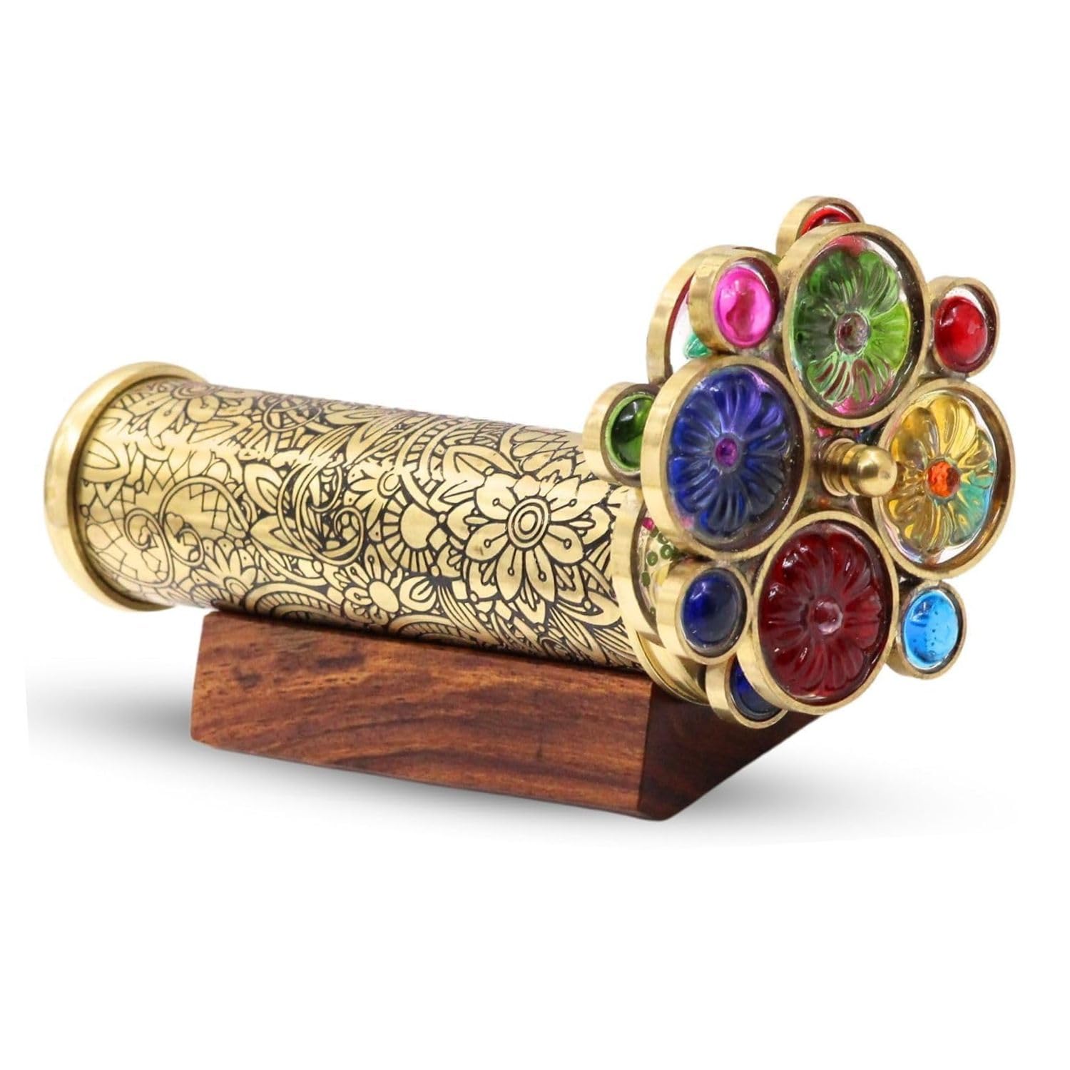 YVCrafts Brass Kaleidoscope Floral Garden Includes Two Saprate Truning Wheels-A Great Gift for Kaleidoscpe Lover