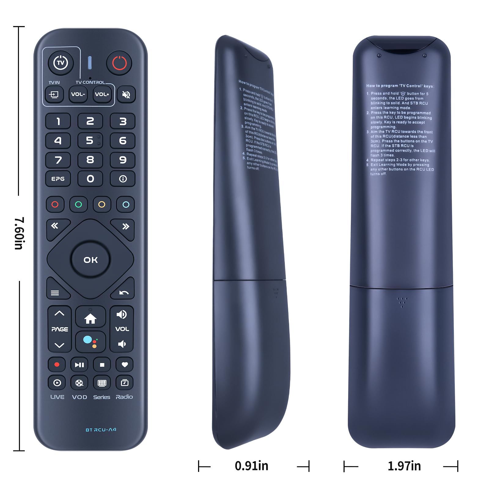 Télécommande de rechange compatible avec le récepteur XSARIUS BT RCU-A4