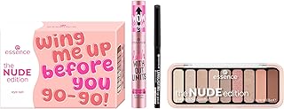 essence the NUDE edition eye set 01 Eye'm So In Love!, 3-teiliges Augen-Make-up-Set, Mascara, Kajal & Lidschattenpalette in Nude, für elegante Looks
