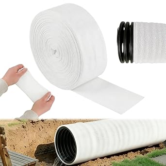 4" x 50 French Drain Fabric Sleeve for 4-Inch Drain Pipe Systems