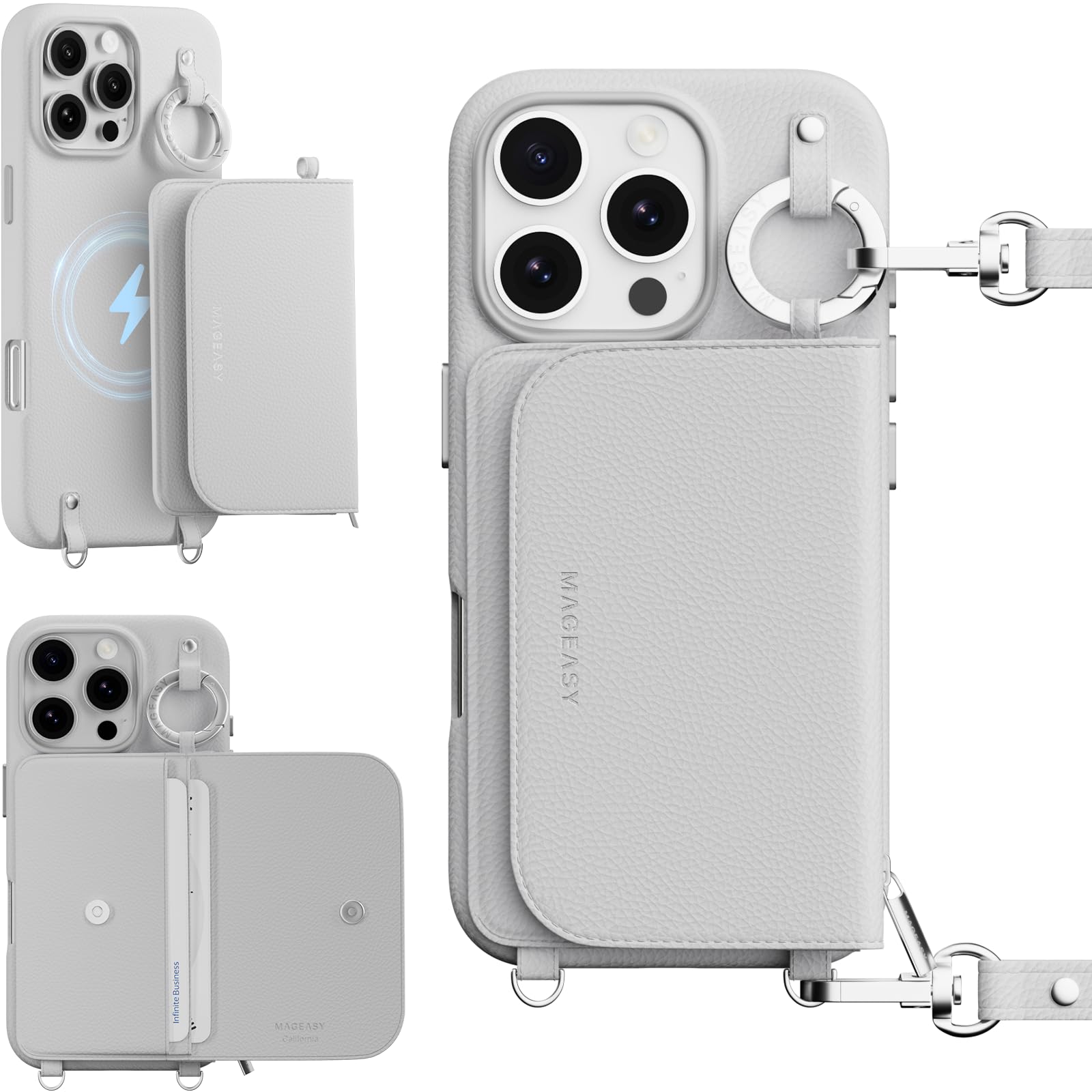 Amazon.com: MAGEASY Designed for iPhone 16 Pro Wallet Case 6.3